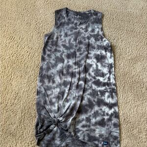 KAVU Tie-Dye Sleeveless Dress with Knot Detail
